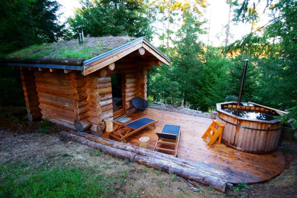 Pialous:Chalet En Rondins Avec Espace Detente La Chapelle-d'Aurec Екстериор снимка